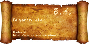 Bugarin Alex névjegykártya